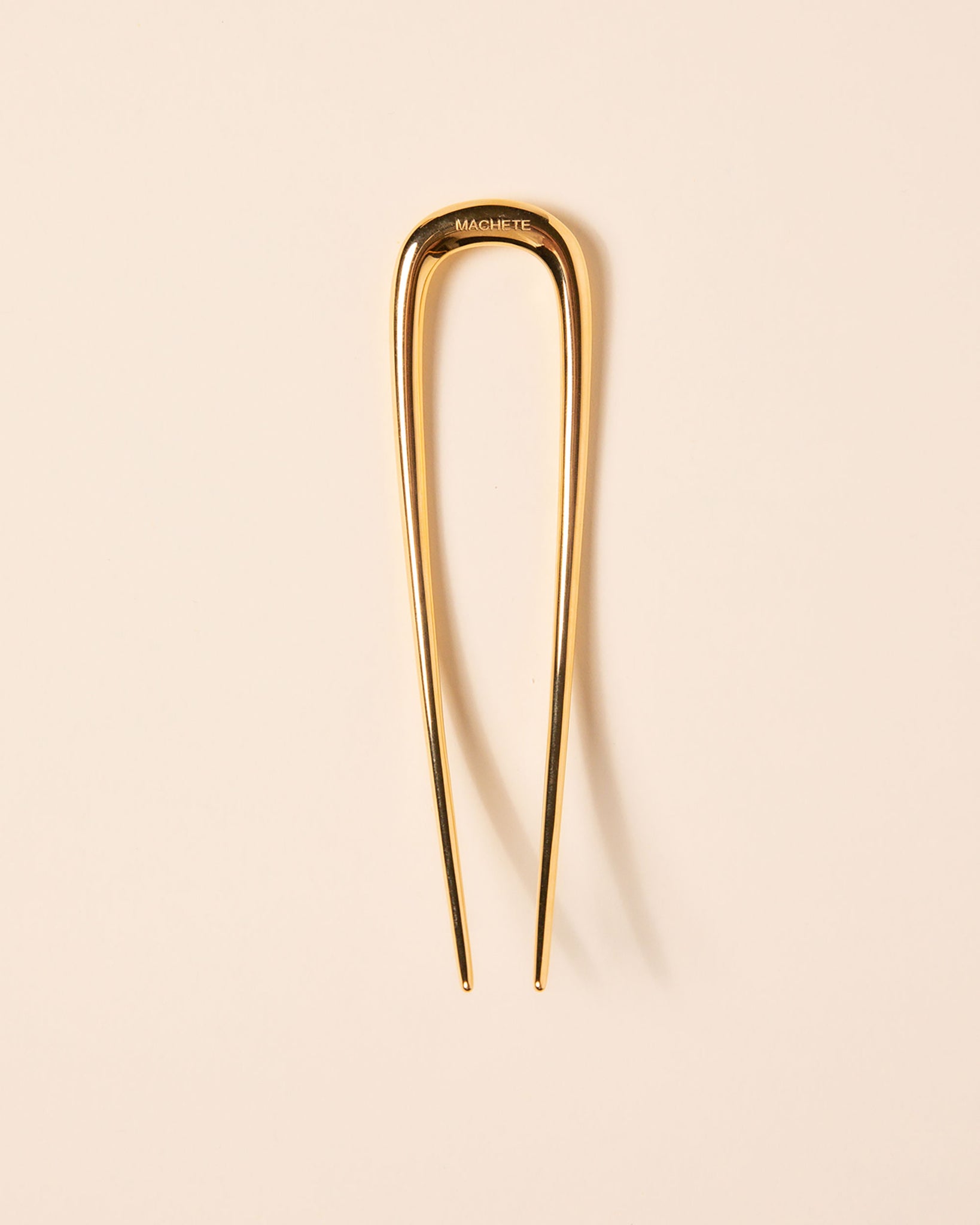 Midi Oval French Hair Pin Gold